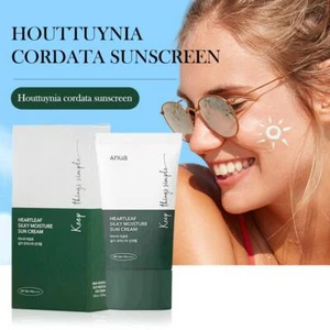 Anua Heartleaf Silky Moisture Sunscreen Sun Cream SPF 50+ PA++++50ml/1.69oz N🌿 - Bild 1 von 11