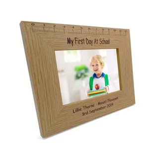 Personalised First Day At School Landscape Photo Frame FW546 - Picture 1 of 1