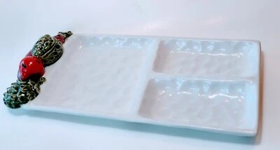 MUD PIE Divided Serving Tray.  VGC. Rectangular 14"  2012. Original Sticker 3D - Image 1 of 4