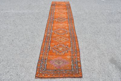 Turkish Rug, Antique Rug, 2.4x11.2 ft Runner Rugs, Vintage Rug, Cool Rug - Image 1 of 4