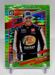 Ty Dillon 2022 Donruss Optic LIME GREEN PULSAR PRIZM #45 NASCAR