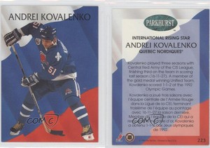1992-93 Parkhurst Andrei Kovalenko #223 Rookie RC