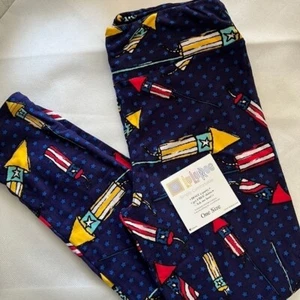 ¡¡¡NUEVO!!! Leggings Fireworks Americana OS LuLaRoe - Imagen 1 de 5