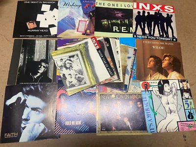 Lot of (30) Picture Sleeve ONLY 7" Single 45 rpm NO Records 80s Rock INXS Duran - Image 1 of 2