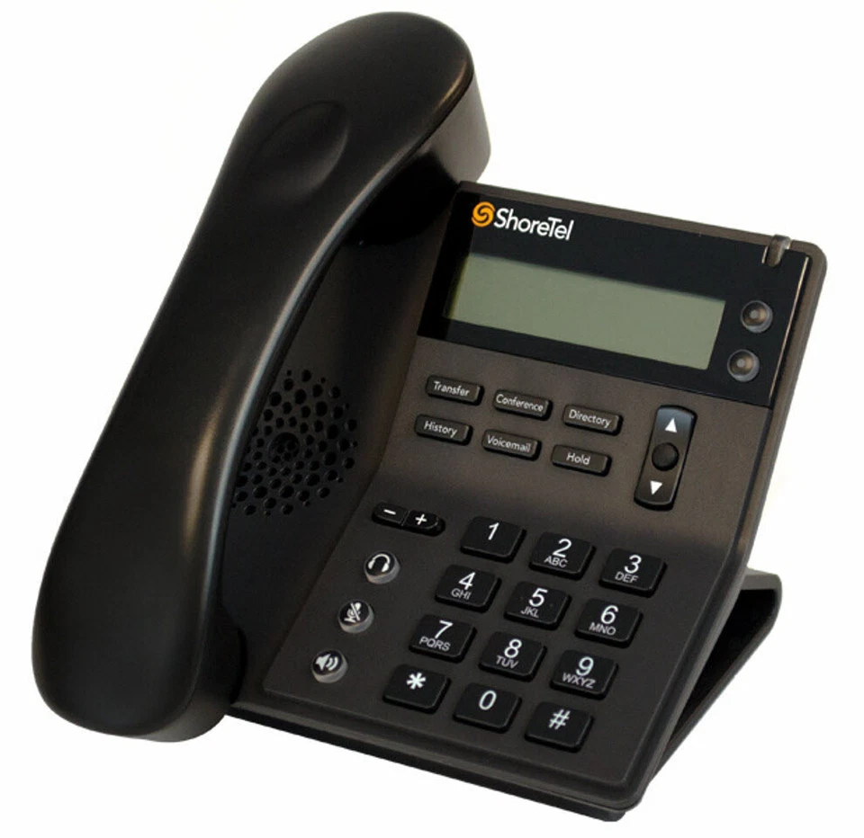 Lote de 7 teléfonos con sistema VoIP Shoretel IP420 8 líneas con auricular y soporte #141B Foto 1 de 4