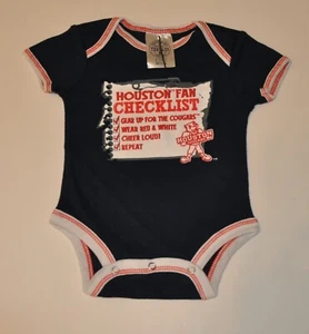 Houston Cougars Boys Infant Romper Bodysuit (0-3M, 3-6M) Baby Creeper Toddler - Picture 1 of 1