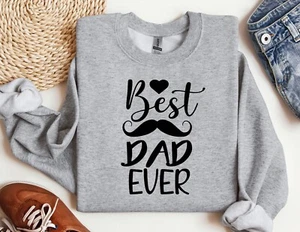 Father's Day Gift, Best Dad Ever Sweatshirt, Daddy Crewneck, Husband Sweater - Picture 1 of 10