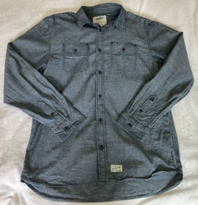 Vans Off The Wall Chambray Button-Up Hemd Langarm Freizeit Arbeitskleidung grau - Bild 1 von 8