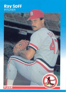 1987 Fleer Glossy #309 Ray Soff NM-MT Cardinals 