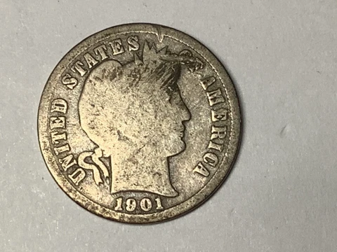 1901 P Barber Silver Dime #1 Cover