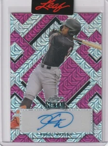 2022 Leaf Metal Kahlil Watson PINK MOJO RC Autograph Auto Rc #d 1/4 Marlins - Picture 1 of 2