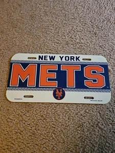 NEW YORK METS 6"x12" OFFICIAL LOGO LICENSE PLATE CAR NEW WINCRAFT ⚾ - Picture 1 of 1