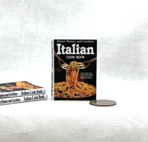 1:6 Scale BETTER HOMES AND GARDENS ITALIAN COOKBOOK Miniature Illustrated  - Picture 1 of 6