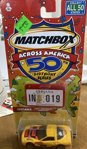 Matchbox #19 Indiana. 2001 Across America 50th Birthday Series. ‘97 Corvette - Picture 1 of 2