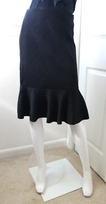 Новый винтажный RALPH LAUREN юбка черный ярлык коллекции вискозы эластичный пояс размер L - Изображение 1 из 4