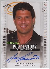2011 LEAF POP CENTURY AUTO: JOSE CANSECO - AUTOGRAPH CELEBRITY APPRENTICE