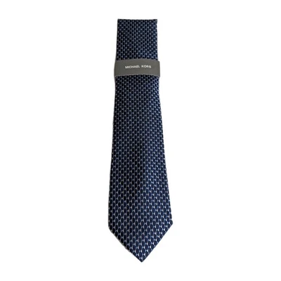 Corbata Michael Kors 100 % mezcla de seda para hombre talla única azul/gris nueva con etiquetas Foto 1 de 4