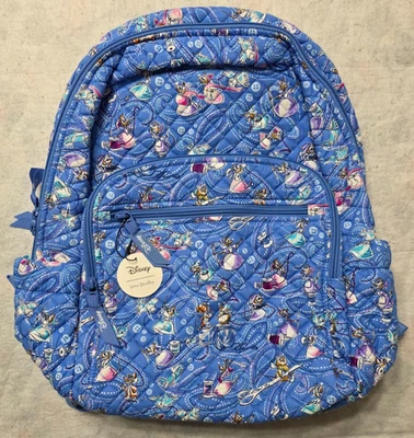 New Nwt Vera Bradley Campus School Backpack Blue Cinderella Paisley Friends - Image 1 of 4
