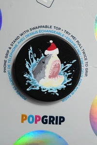 NEW POPGRIP Shark Ate Santa Popsockets PopGrip: Phone Holder & Stand  Christmas - Picture 1 of 3