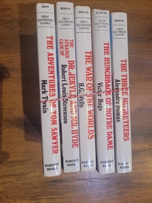 Vintage Great Illustrated Classics Set Of 5 Hardcover Books 1989-1994 - Image 1 of 4