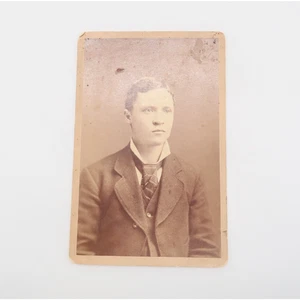 Antique Photograph Young Man in Suit Portrait JW Rothwell Washington PA 1900s - Picture 1 of 12