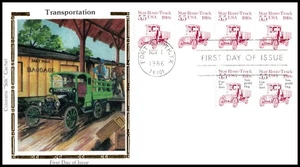 1986 Star Route Truck 2125 FDC Colorano Silk Cachet Transportation Forth Worth - Picture 1 of 1
