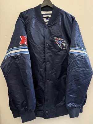 Starter Tennessee Titans Varsity Satin Full-Snap Jacket Size 2XL - Image 1 of 4