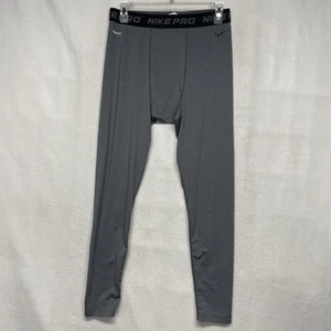 Nike Pro Compression Pants Mens XL Gray Tight Leggings  Gym Running Training ￼ - Picture 1 of 10