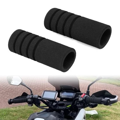1 par de empuñaduras universales para manillar de motocicleta agarre de esponja de espuma cubierta antideslizante Foto 1 de 4