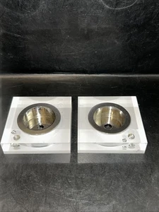 Set of 2 IMPLEXIONS Square Votive Holders 3.25” x 3.25” - Picture 1 of 9