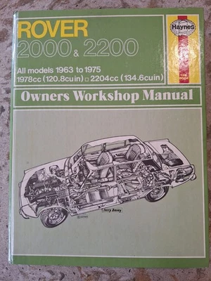 Haynes Owners Workshop Manual ROVER 2000 & 2200 all models 1963 to 1975 - Image 1 of 4