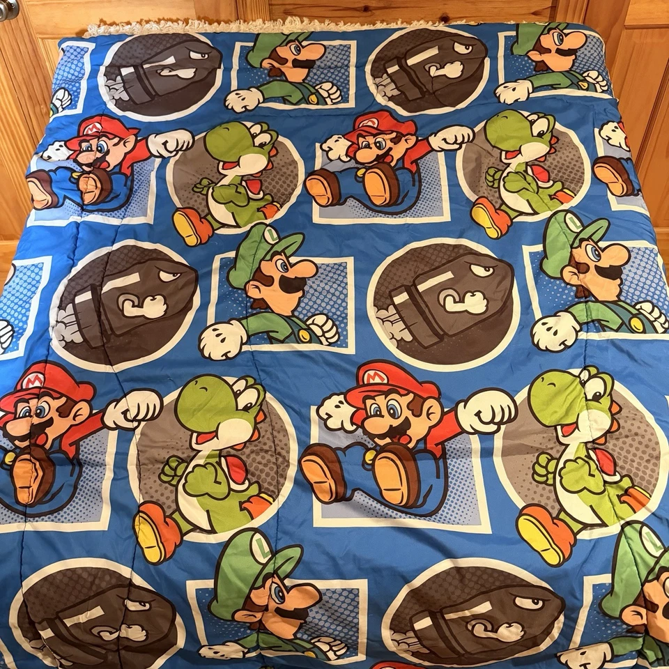 Двустороннее одеяло-кровать Super Mario Kart для Nintendo Mario Luigi - Изображение 1 из 4