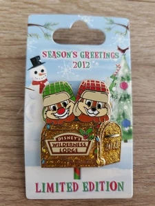 Disney Pin WDW Seasons Greetings 2012 Mailbox LE 750 Chip Dale Wilderness Lodge  - Picture 1 of 3
