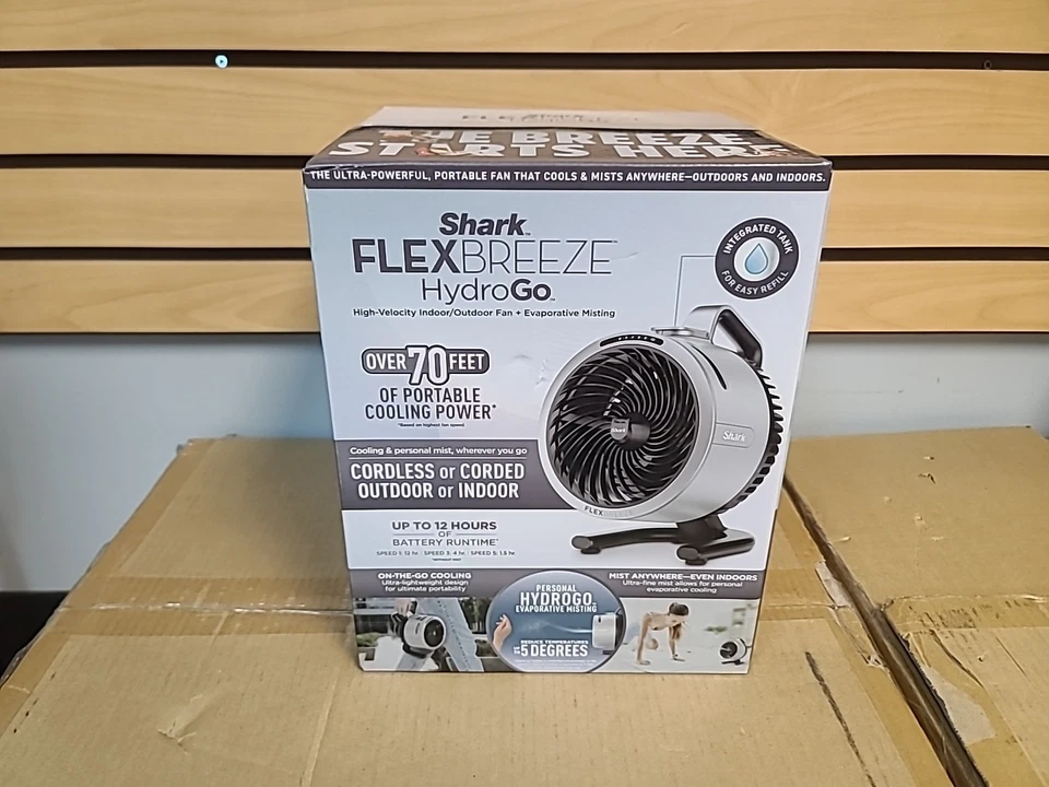 Shark FlexBreeze HydroGo FA052 Portable Integrated Misting Fan