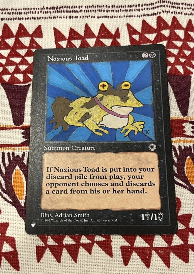 Noxious Toad Portal Altered Art | Hypnotoad Futurama | Magic the Gathering - Image 1 of 3
