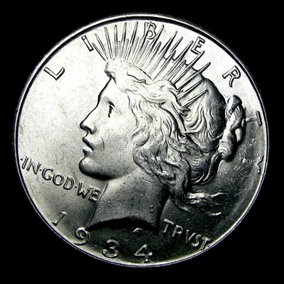 1934-D Peace Dollar Silver ---- Gem BU Condition Stunning Coin ---- #450U - Image 1 of 4