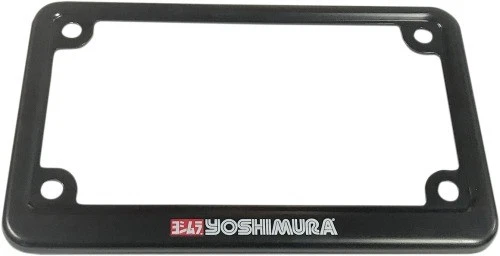 Marco de matrícula con logotipo de Yoshimura negro 070BG-LPF-K 960-9602 Foto 1 de 3