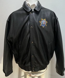 Chaqueta de cuero para motocicleta California Highway Patrol CHP 1199 Foundation XL - Imagen 1 de 15