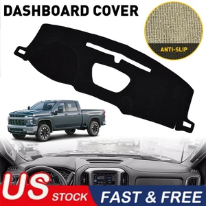 Dashboard Pad Dash Cover Mat Fit For 2019-2021 Chevrolet GMC Anti-skid Black New - Picture 1 of 11