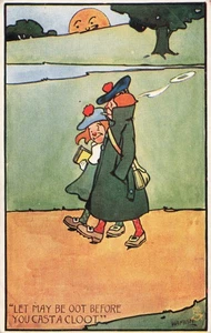 Postal humorística Hamish Let May Be Oot Before You Cast a Cloot Raphael Tuck - Imagen 1 de 2