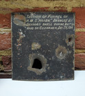 HMS HARDY CUXHAVEN NAVY SHIP SALVAGE PLAQUE WWI MILITARY MEMORABILIA 1914