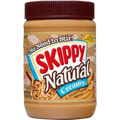 Skippy Natural Peanut Butter, Creamy, 26.5 oz - Image 1 of 4