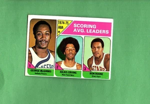 1975 Topps Basketball Set ABA SCORING AVE. LEADERS Card # 221 - JULIUS ERVING - Picture 1 of 2