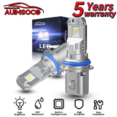 For Isuzu NRR 1988-1991 1994 2005-2023 9004 LED Headlight Hi/Lo Beam Bulbs White - Image 1 of 4