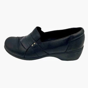 Clarks Zapatos Mocasines Sin Cordones Cuero Negro Zuecos Mujer 8.5M May Caléndula Comodidad - Imagen 1 de 11