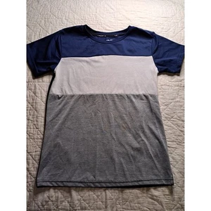 Boy's Layer 8 Blue white and Gray T-Shirt Size 12 - Picture 1 of 8
