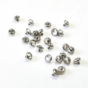 G23 Dermal Anchor Replacement Top Head Flat Back Clear CZ Crystal Body Piercing - Picture 1 of 3