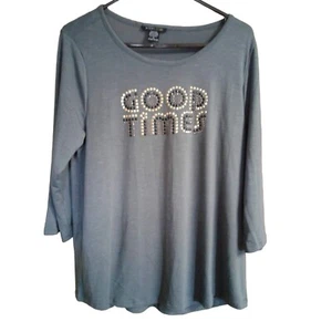 Top Robert Louis gris Good Time talla mediana. - Imagen 1 de 5