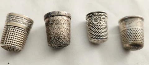 4 VICTORIAN STERLING THIMBLES ALL GOOD Cover