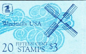 U.S. BOOKLET OF 20 SCOTT #BK135 1980 15ct WINDMILLS MINT - Picture 1 of 2
